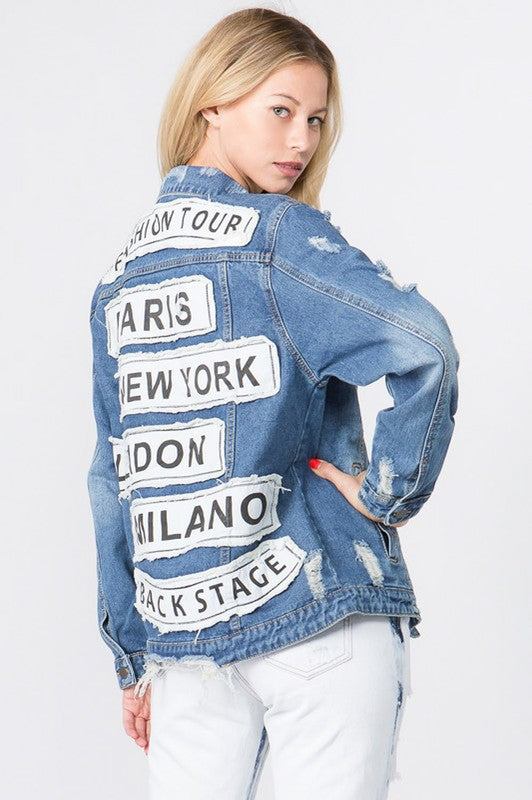FASHION TOUR DENIM JACKET-BLUE