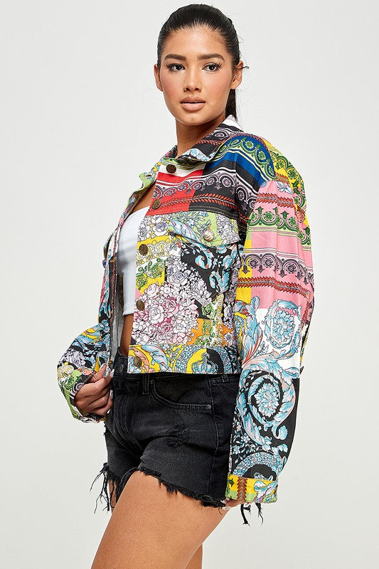 NO BAD VIBES DENIM JACKET
