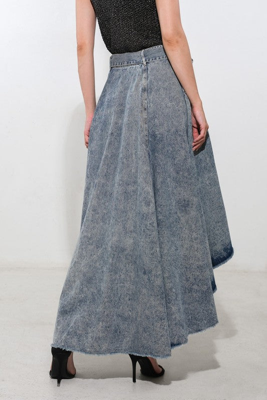 KEEP IT LOW DENIM MAXI SKIRT