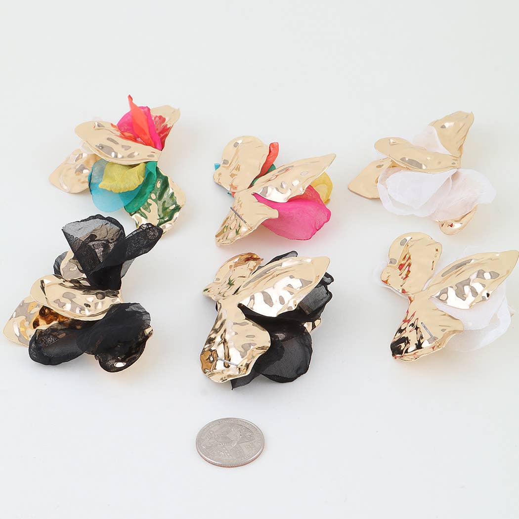 Blossoming Abstract Flower Earrings