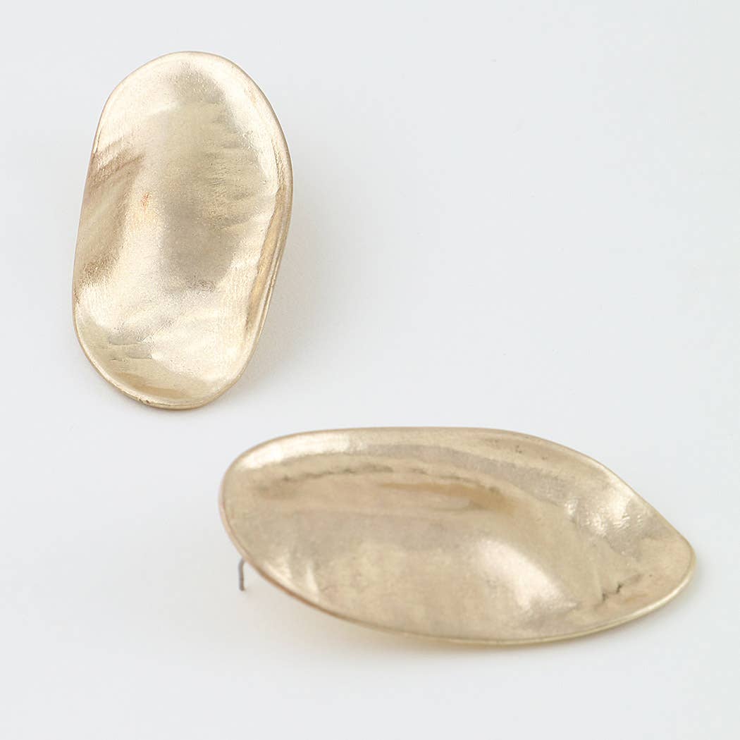 Hammered Frame Plate Earrings