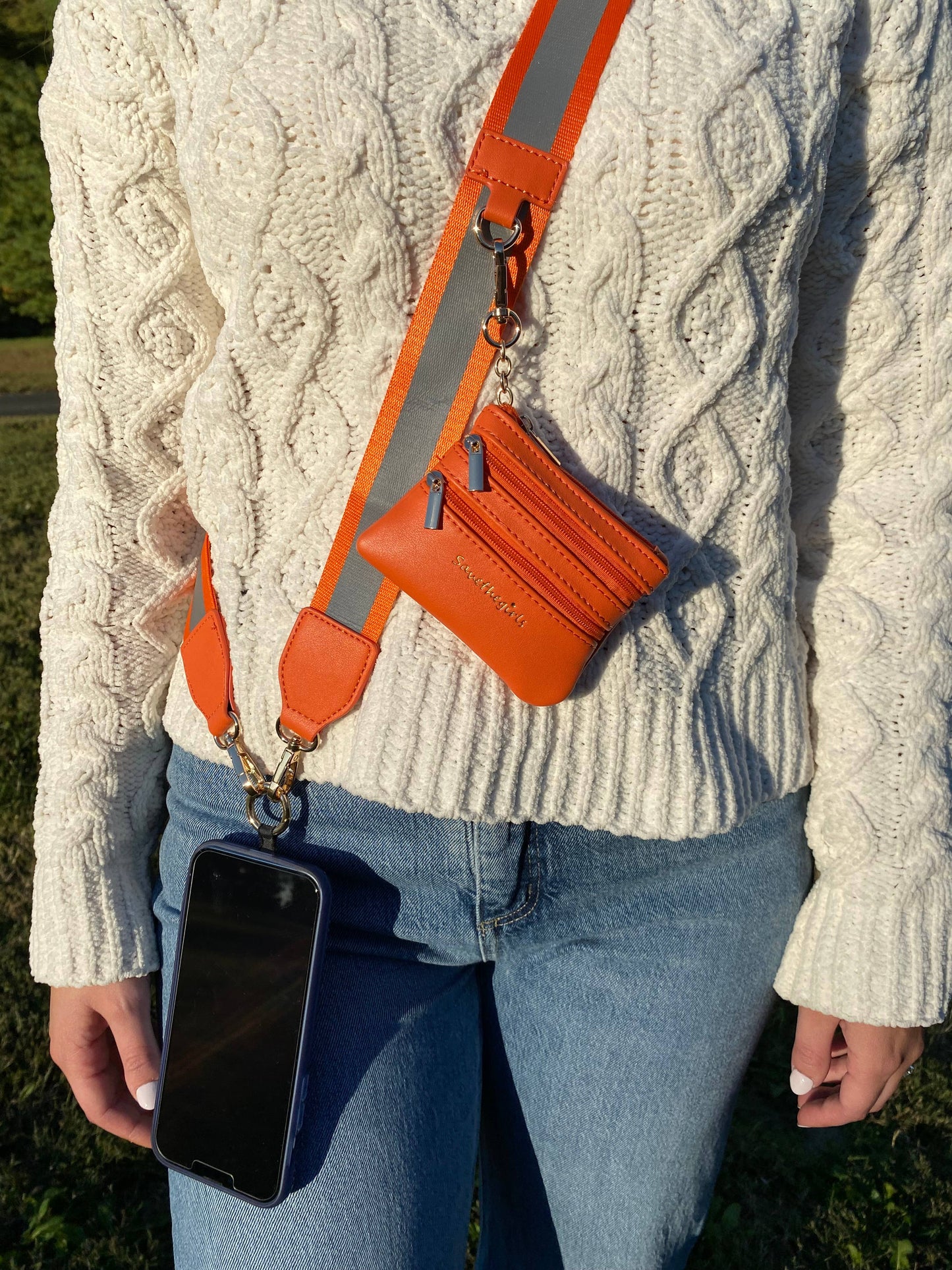 Clip & Go Strap with Pouch - Reflective Collection
