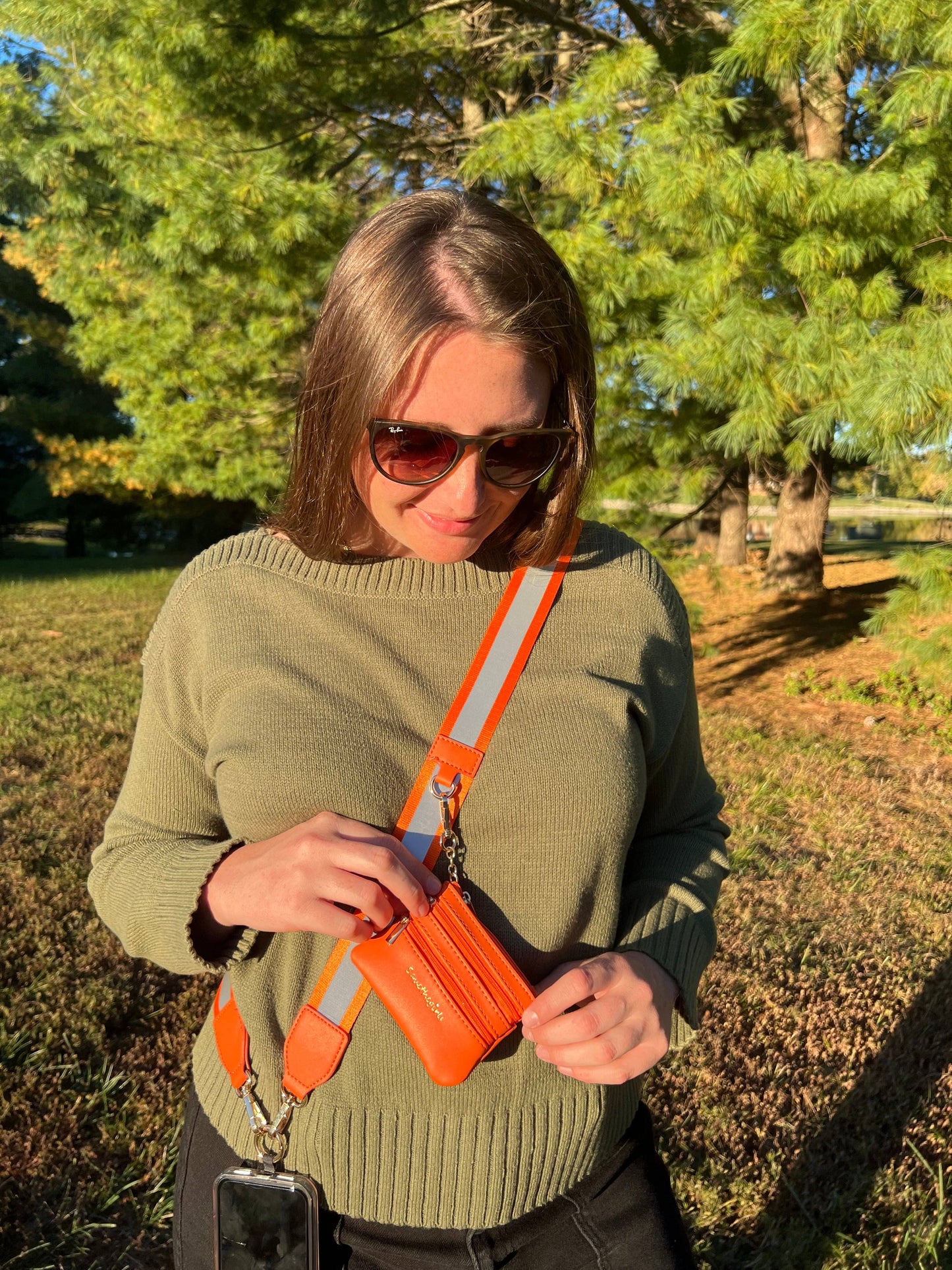 Clip & Go Strap with Pouch - Reflective Collection