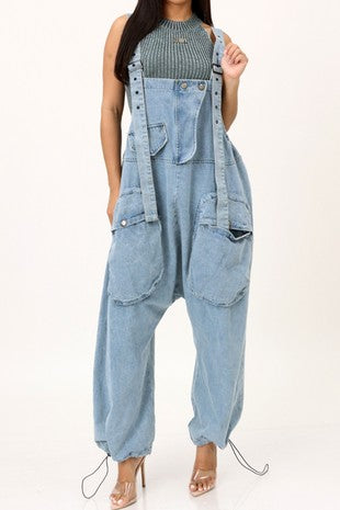 SAGGY SWAG JUMPSUIT LT BLUE