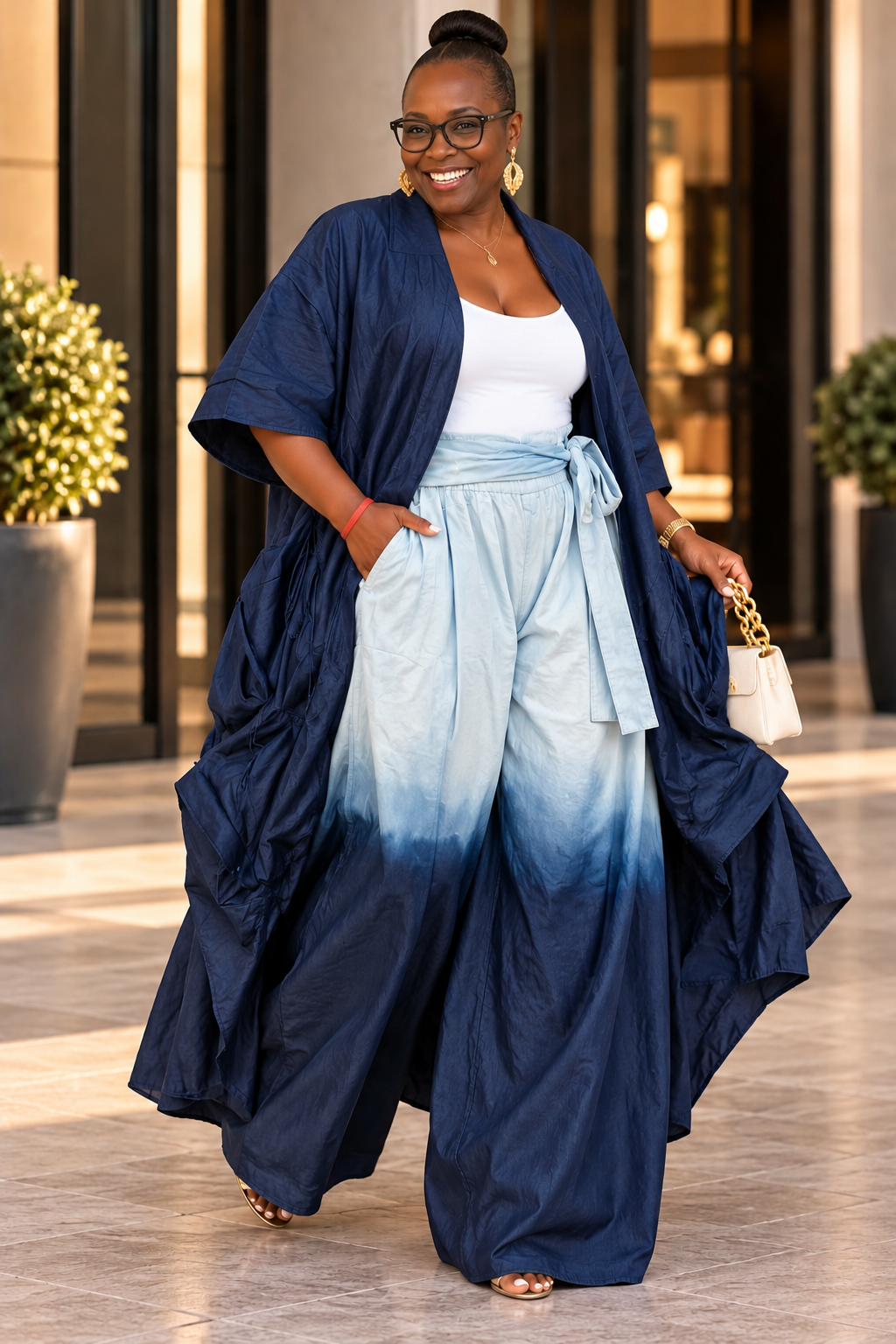 DENIM SCRUNCH DUSTER/DRESS