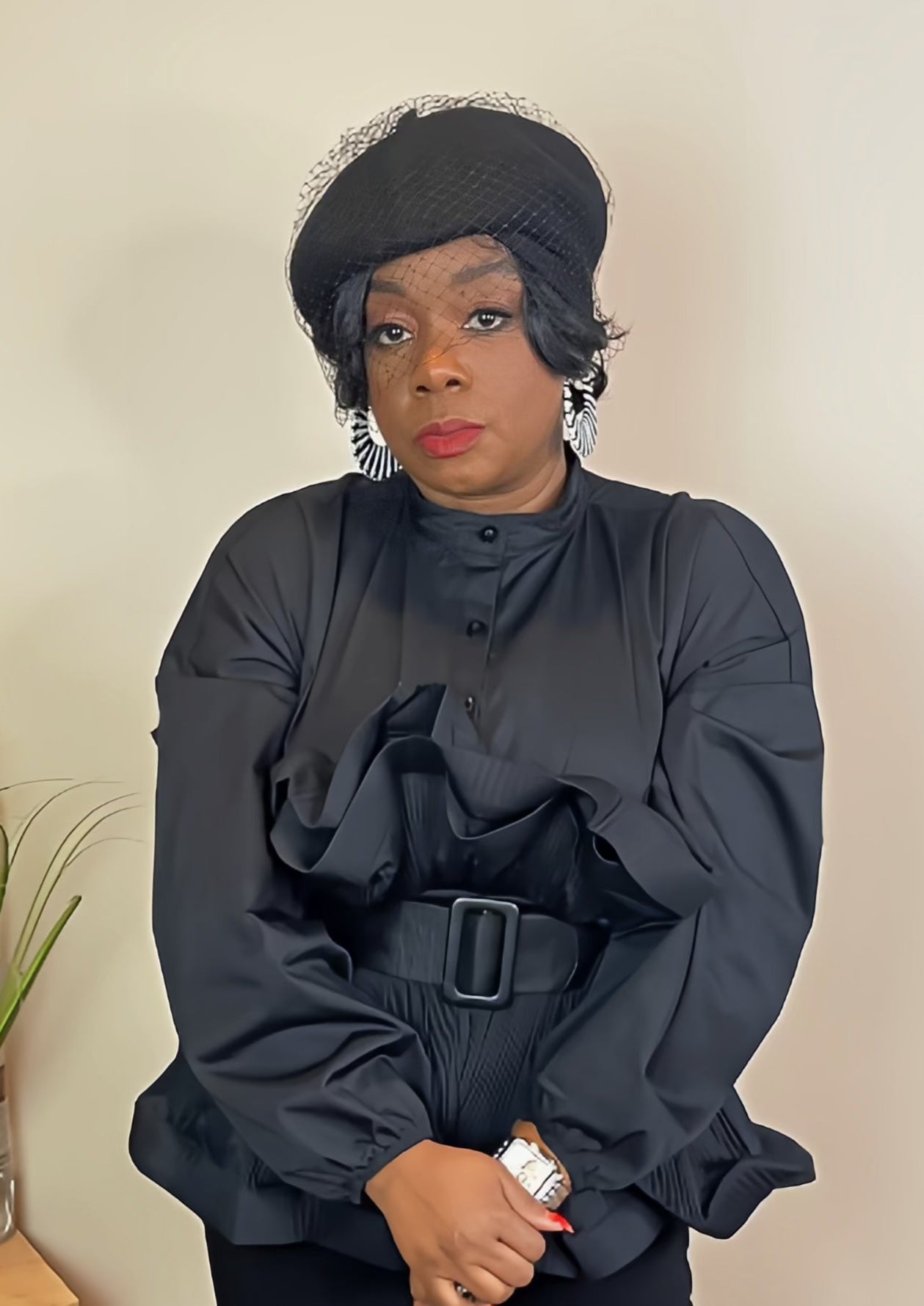 WOOL FISH NET BERET