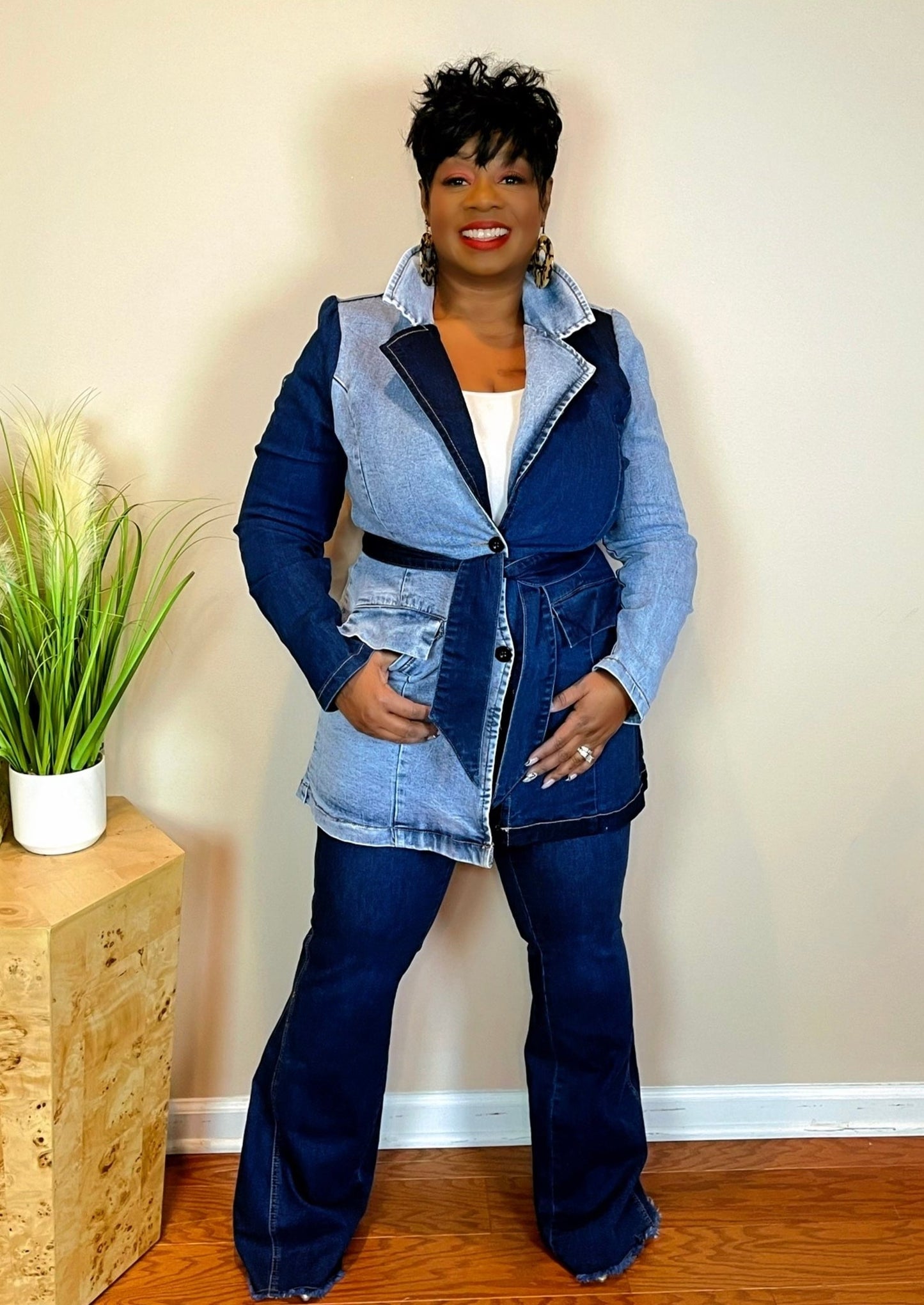 DOUBLE DENIM BLAZER