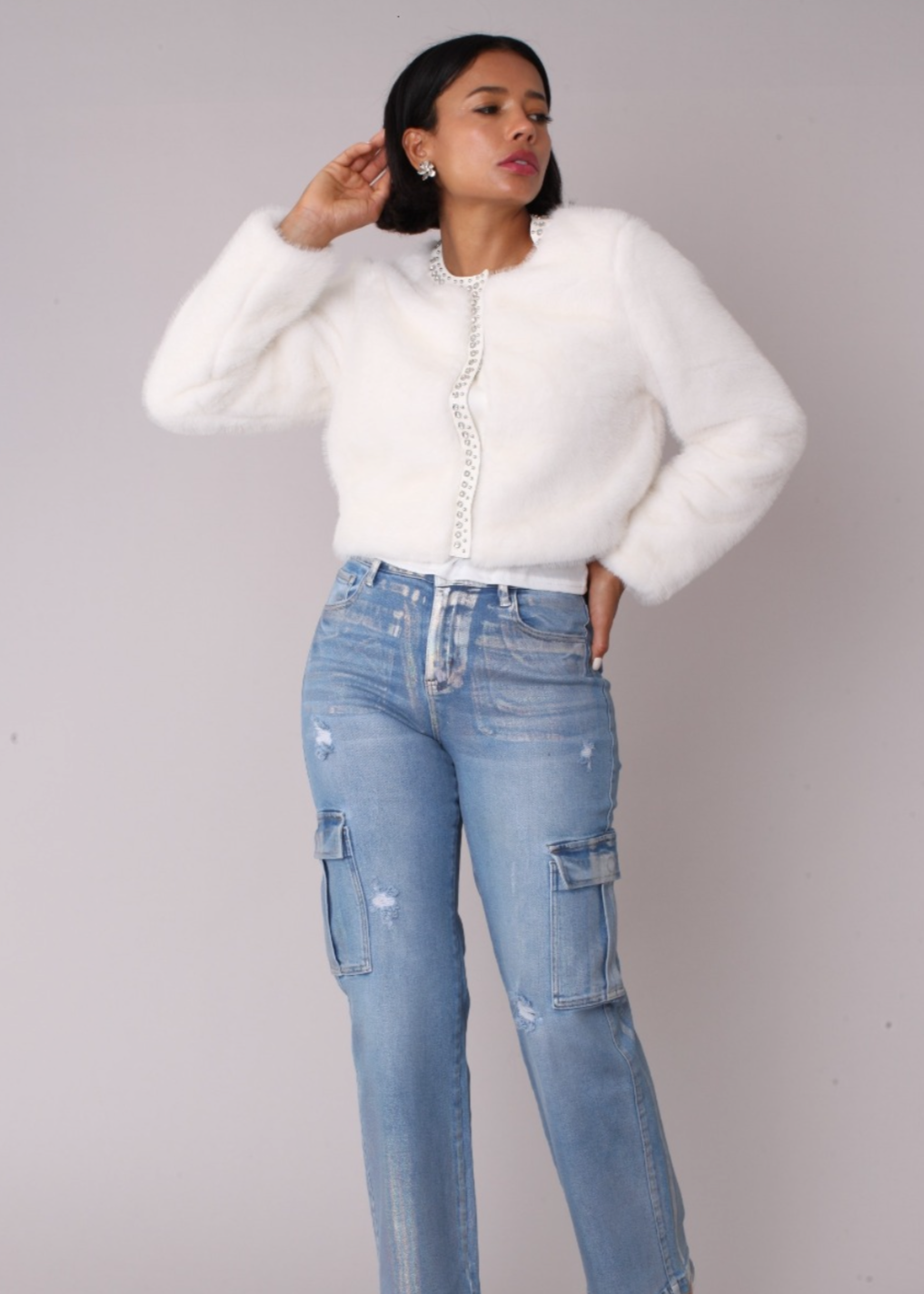 SITTING PRETTY JACKET-WHITE