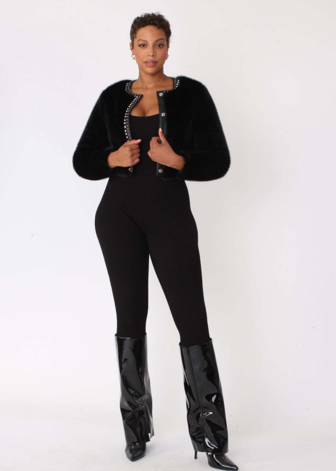 SITTING PRETTY JACKET-BLACK