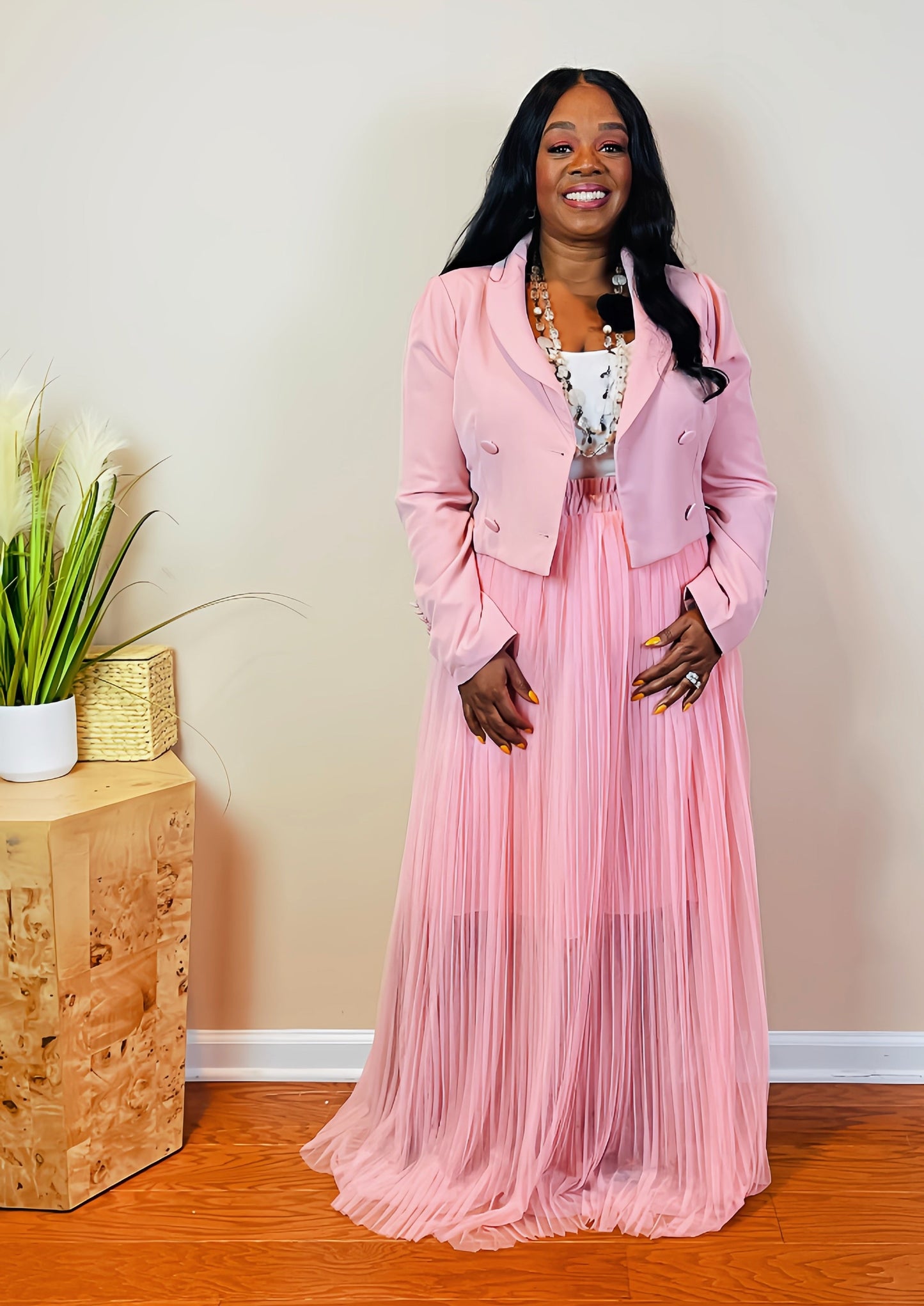 DAINTY SKIRT SET-PINK