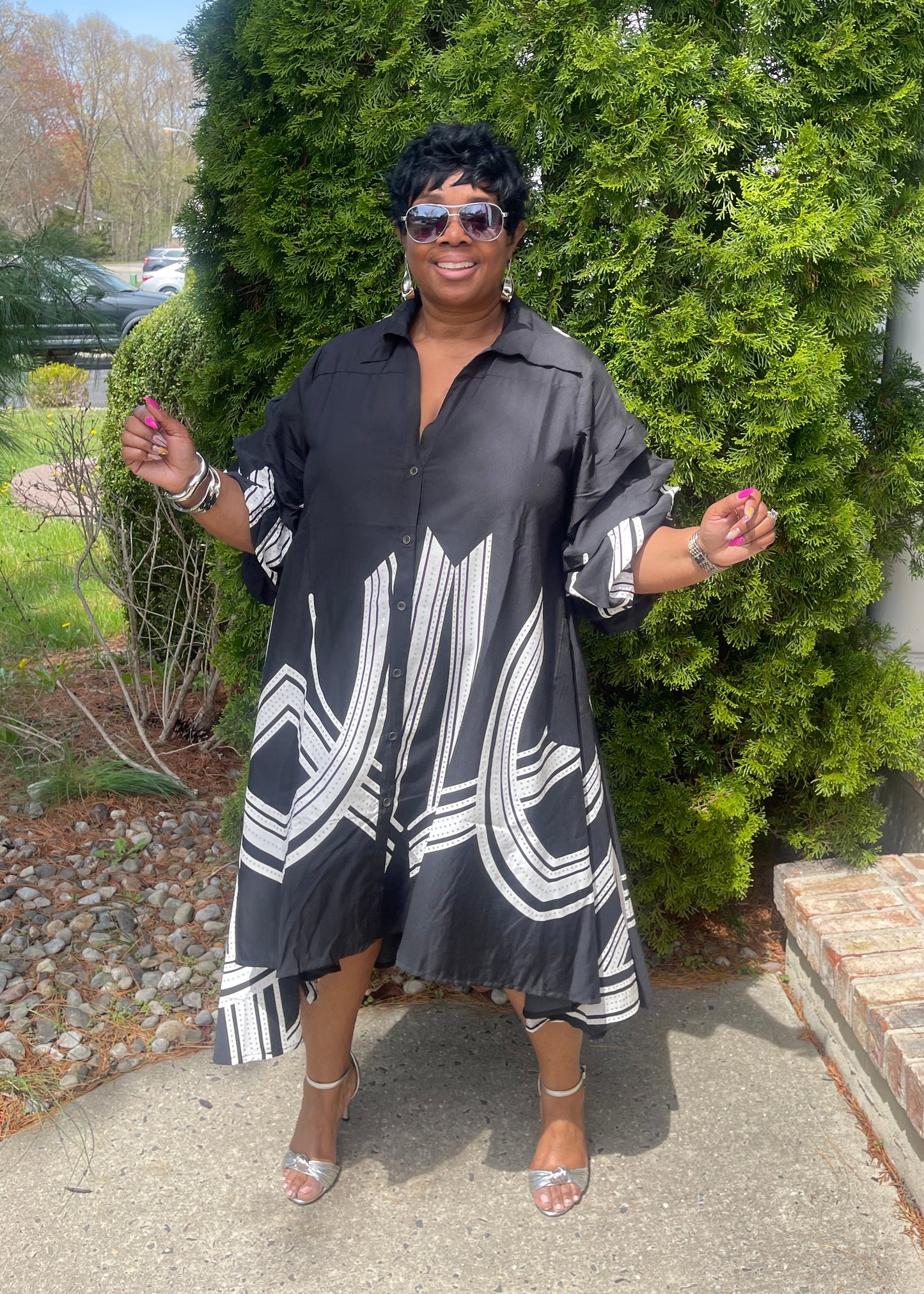 RUMBLE DRESS-BLACK & WHITE