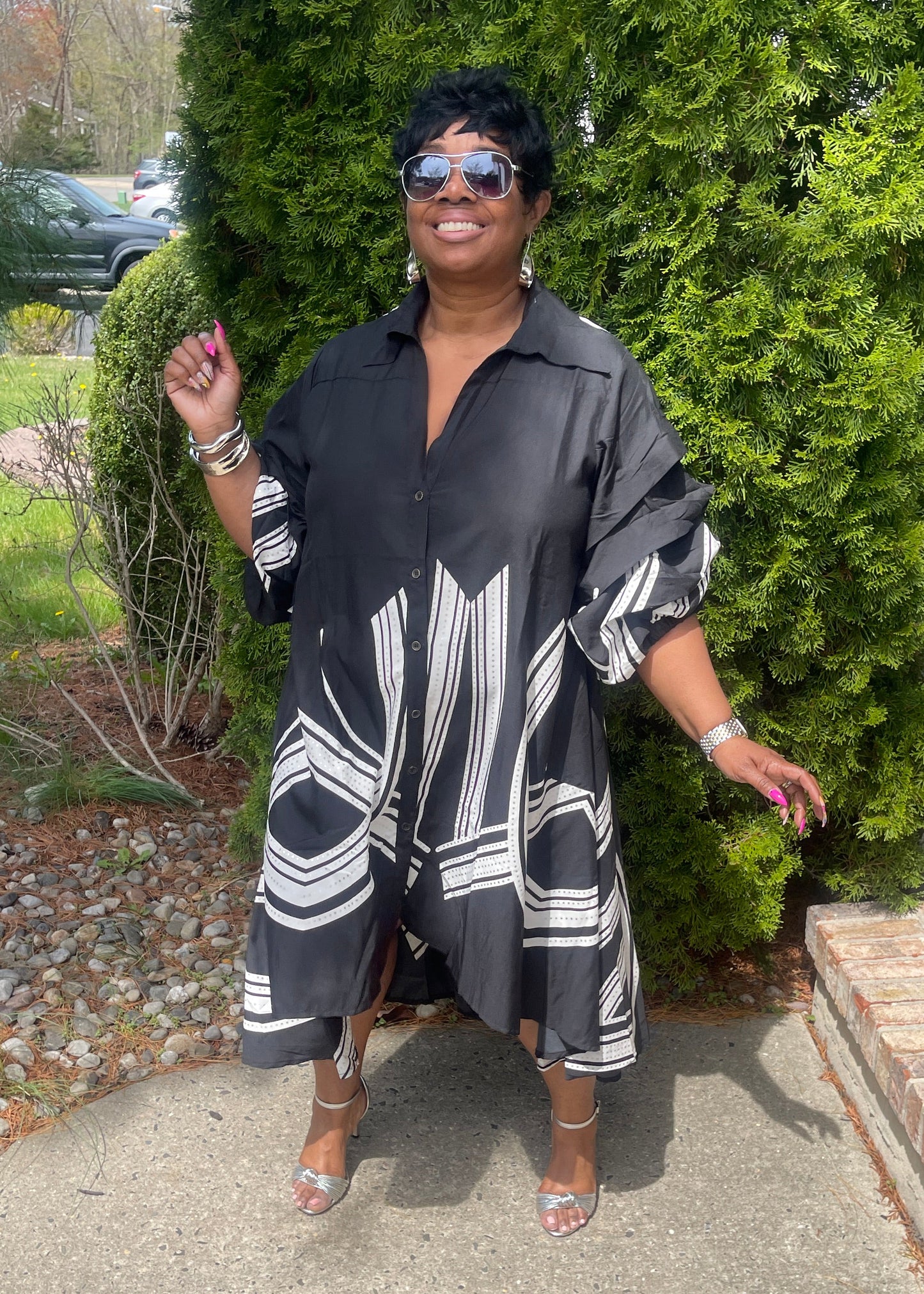 RUMBLE DRESS-BLACK & WHITE