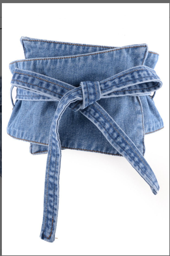 DENIM TIE WAIST BELT