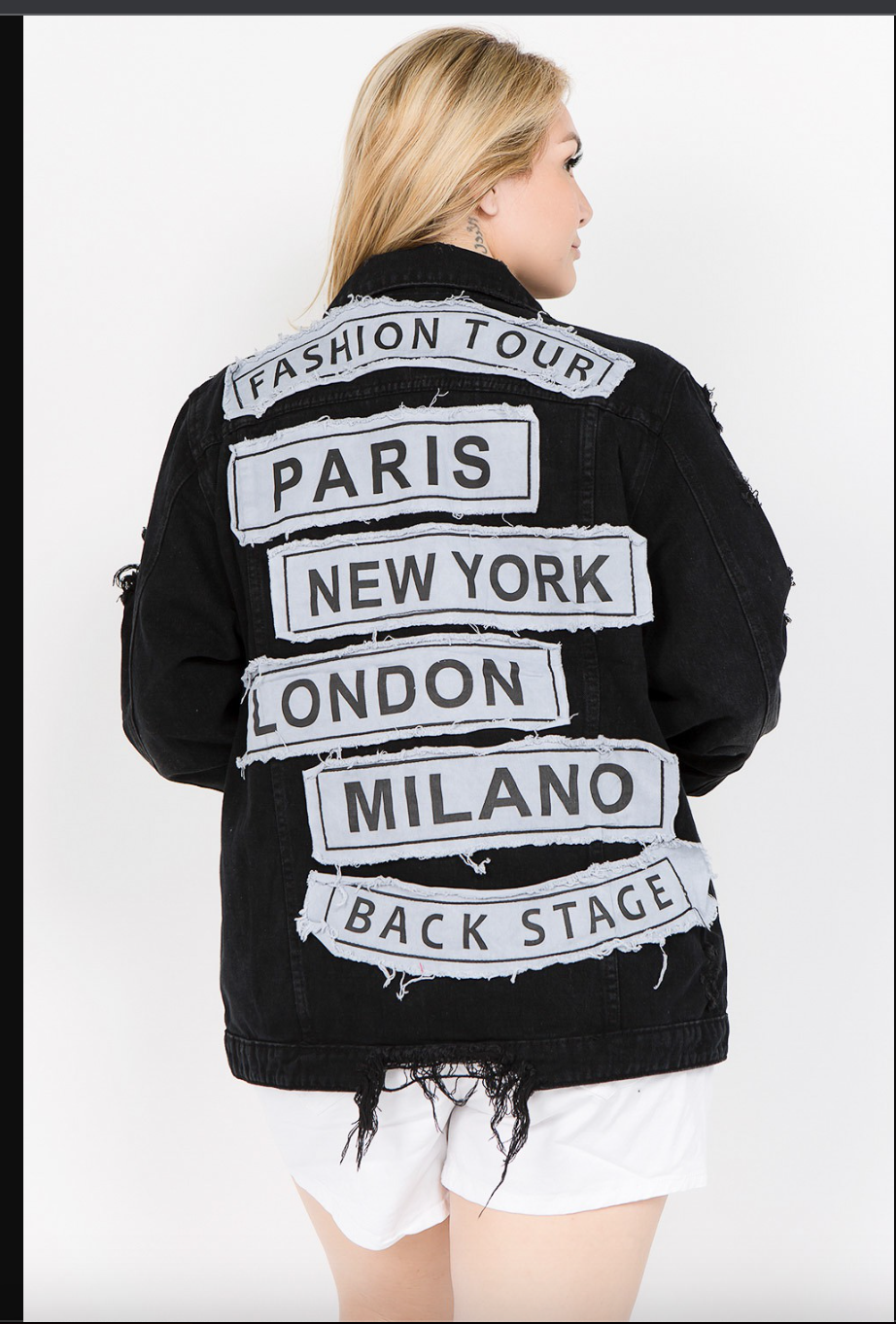 FASHION TOUR DENIM JACKET-BLACK