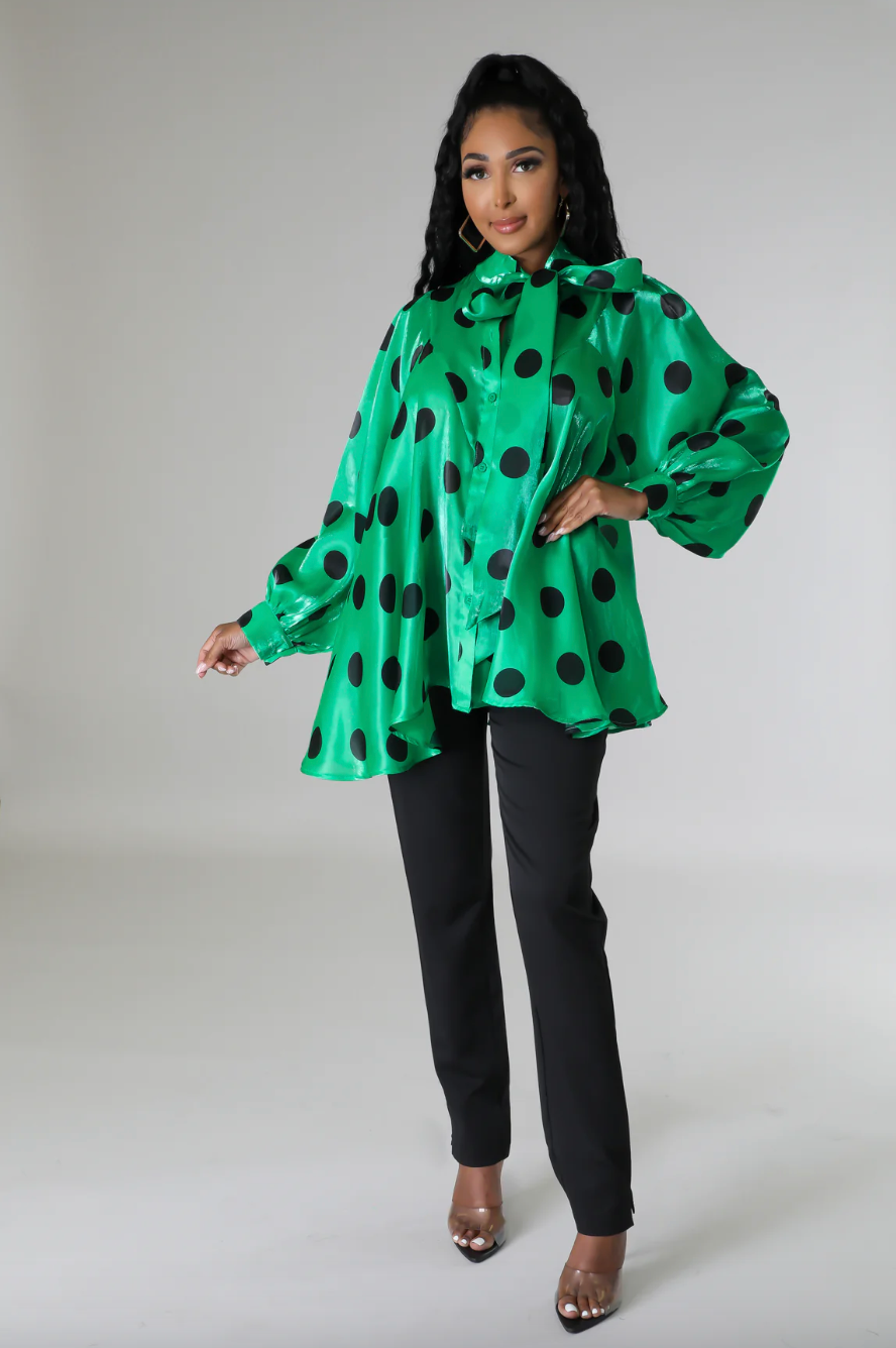NATASHA BLOUSE-GREEN