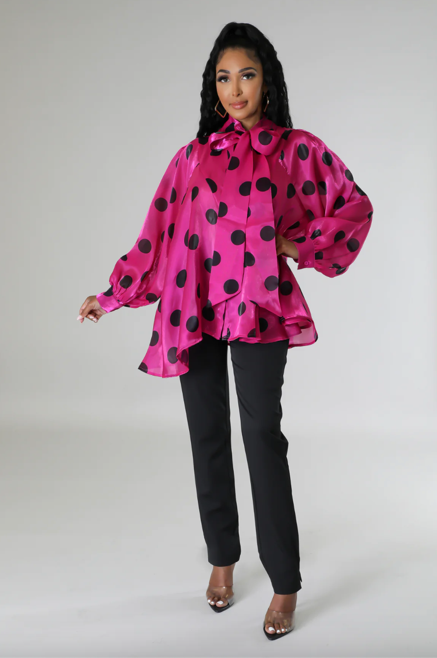 NATASHA BLOUSE-MAGENTA