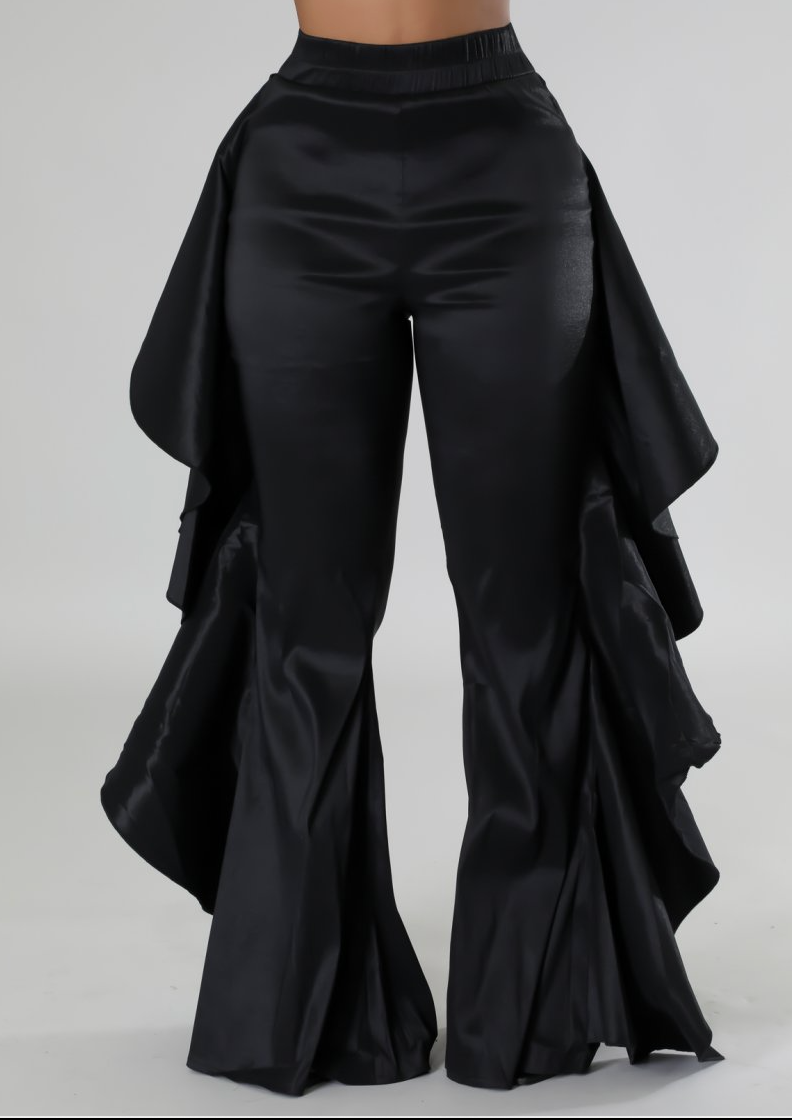FASHION WAVES PANTS-BLACK