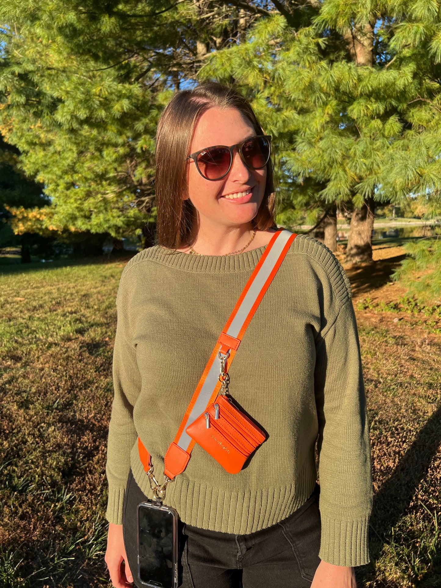 Clip & Go Strap with Pouch - Reflective Collection