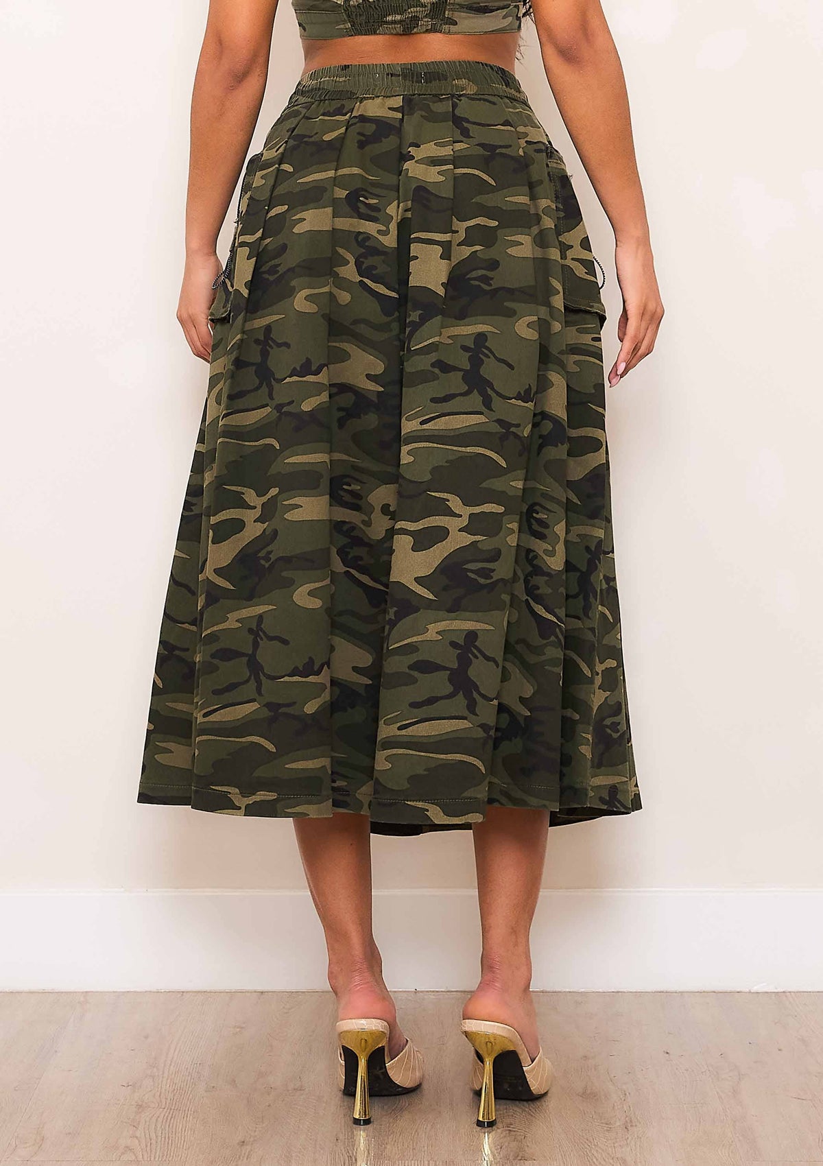 Camo Midi Skirt