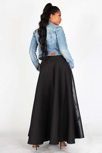 FAUX LEATHER MAXI
