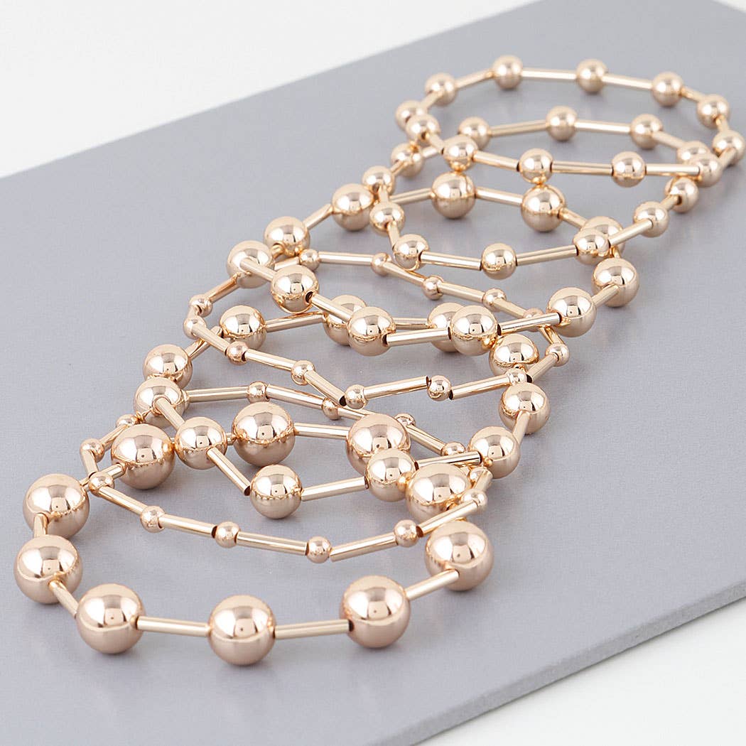 Multi Beaded Bar Bracelet