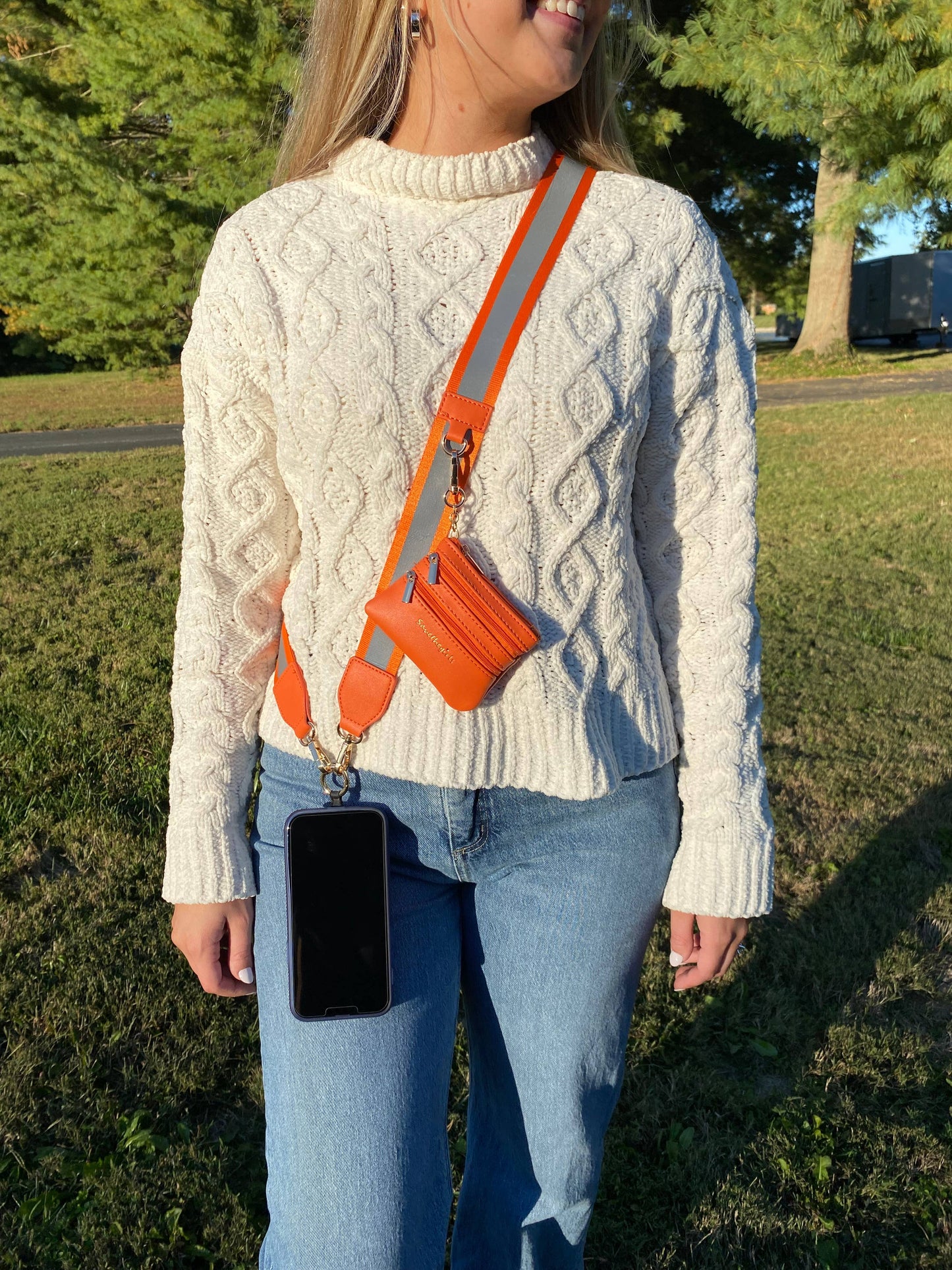 Clip & Go Strap with Pouch - Reflective Collection