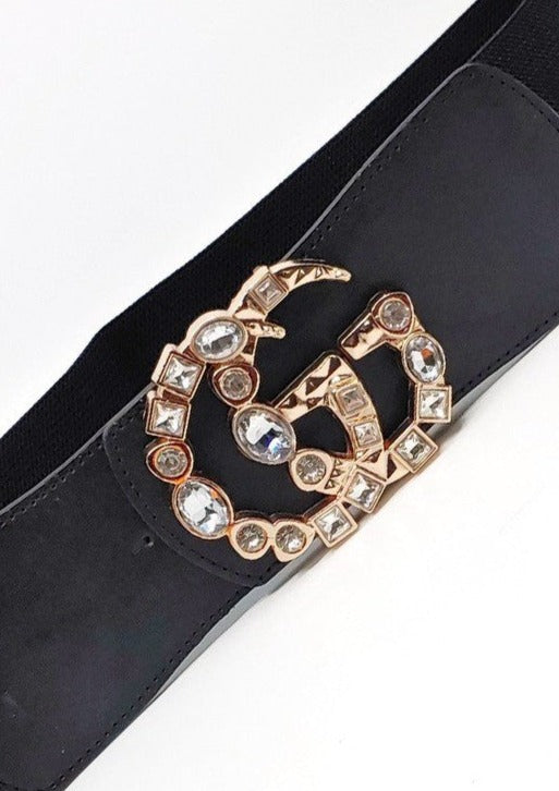 MULTI STONE G BUCKLE ELASTIC