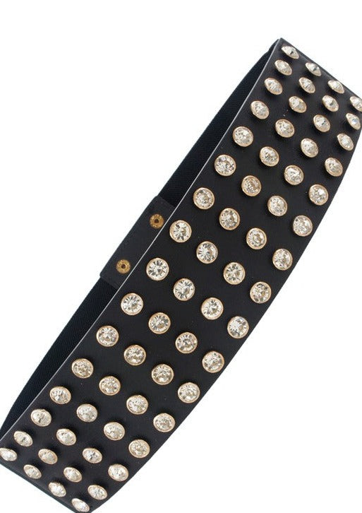 RHINESTONE ELASTIC BELT
