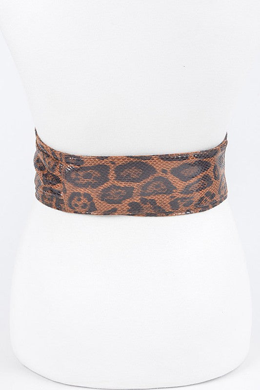 LEOPARD WRAP AROUND BELT-PLUS SIZE FRIENDLY