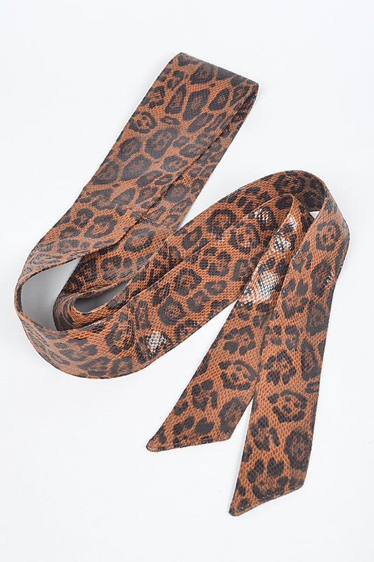 LEOPARD WRAP AROUND BELT-PLUS SIZE FRIENDLY