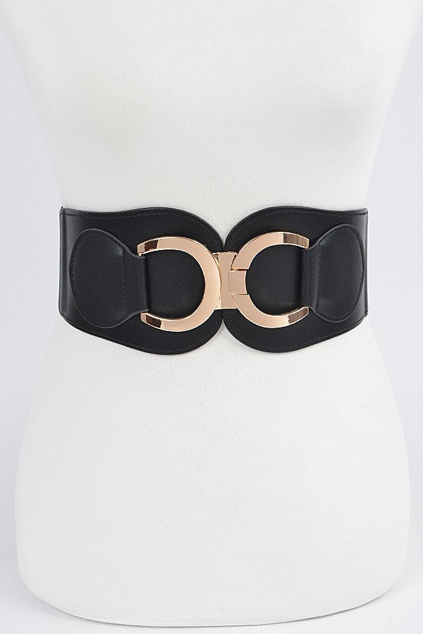 WIDE GOLD CIRCLE BELT-PLUS SIZE FRIENDLY