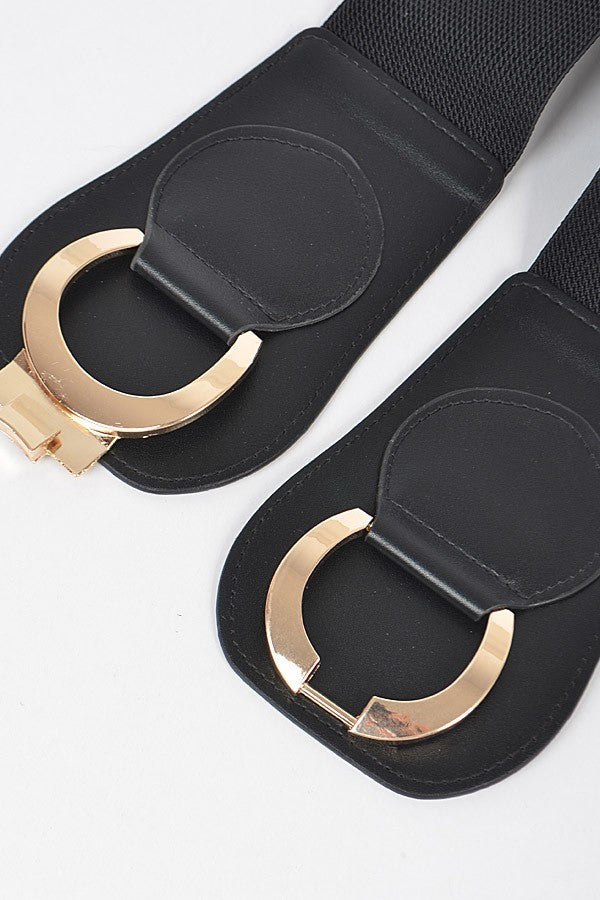 WIDE GOLD CIRCLE BELT-PLUS SIZE FRIENDLY