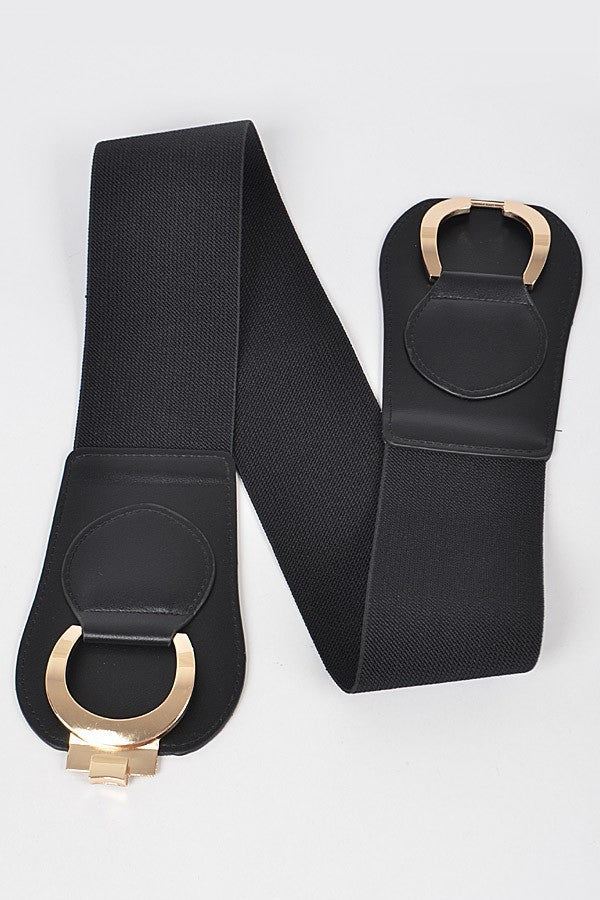 WIDE GOLD CIRCLE BELT-PLUS SIZE FRIENDLY