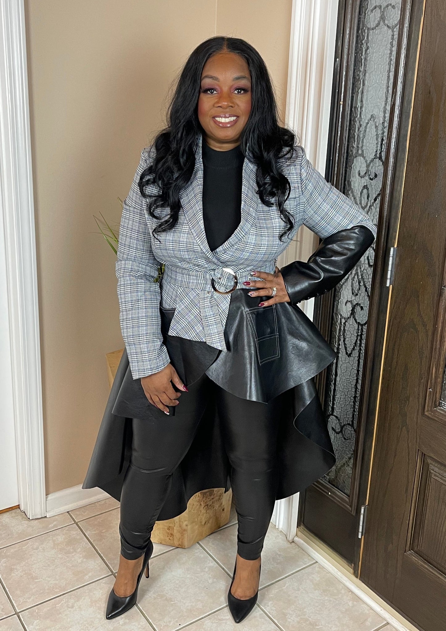 PLAID DRIP JACKET