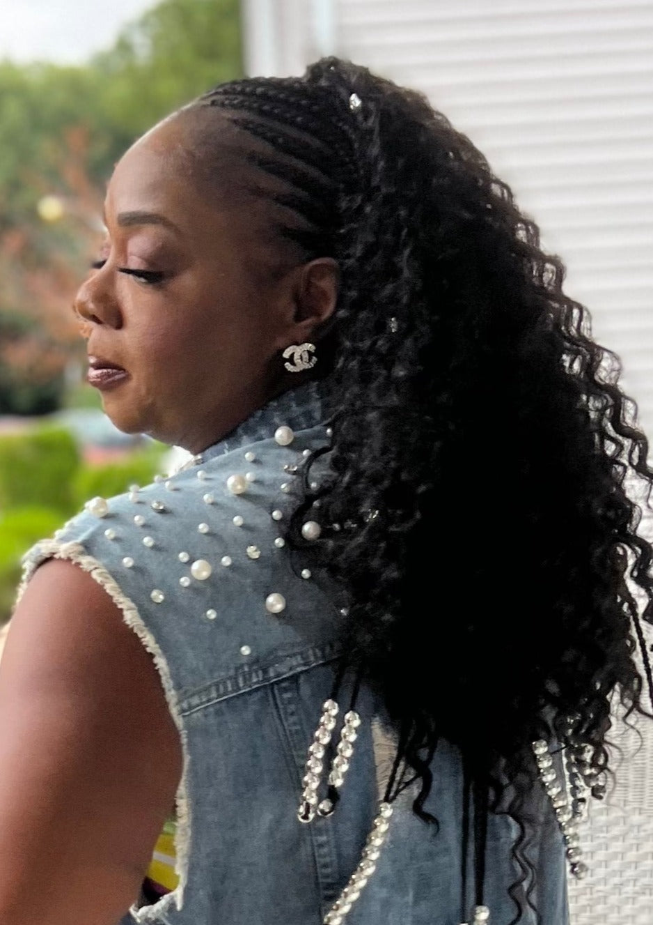 DIAMONDS & PEARLS DENIM VEST