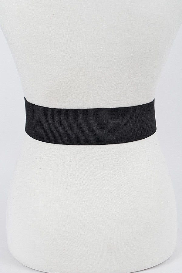 FAUX CROC WIDE STRETCH BELT