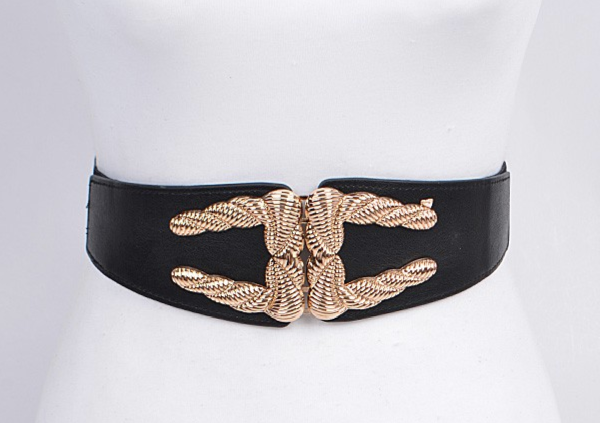 BRAIDED BUCKLE BELT-PLUS SIZE FRIENDLY