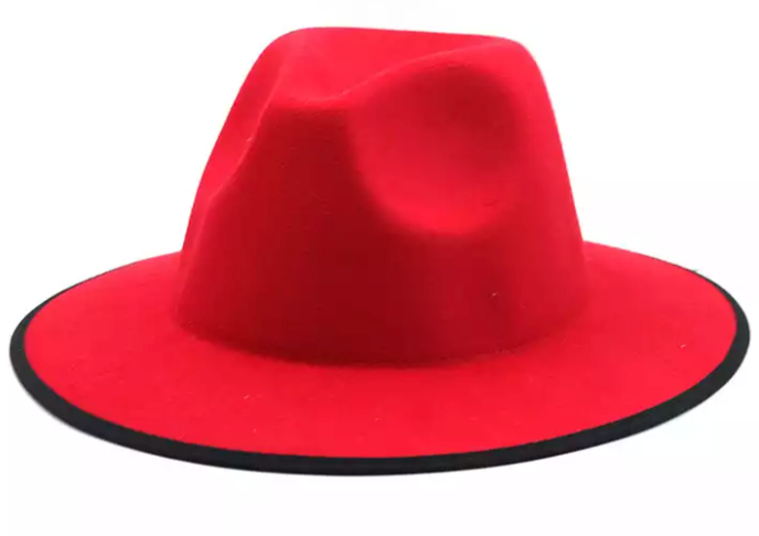 CONTRAST TRIMMED FEDORA