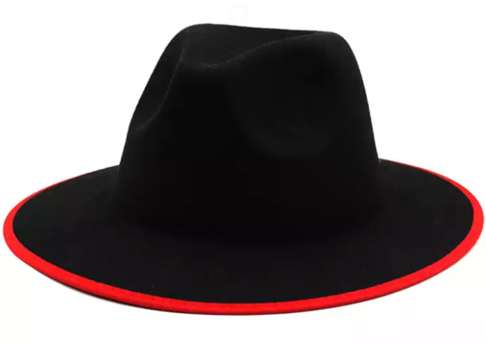 CONTRAST TRIMMED FEDORA