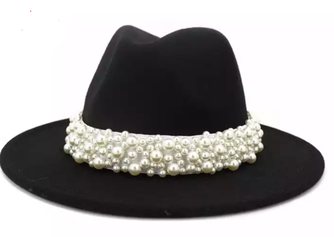 PEARL HAT BAND (FEDORA SOLD SEPERATELY)
