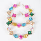 Multi Rhinestone Hoop Earrings