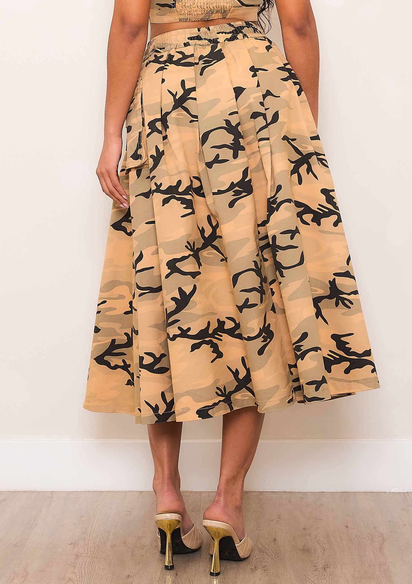 Camo Midi Skirt