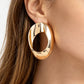 Multi Polished Twist Loop Earrings