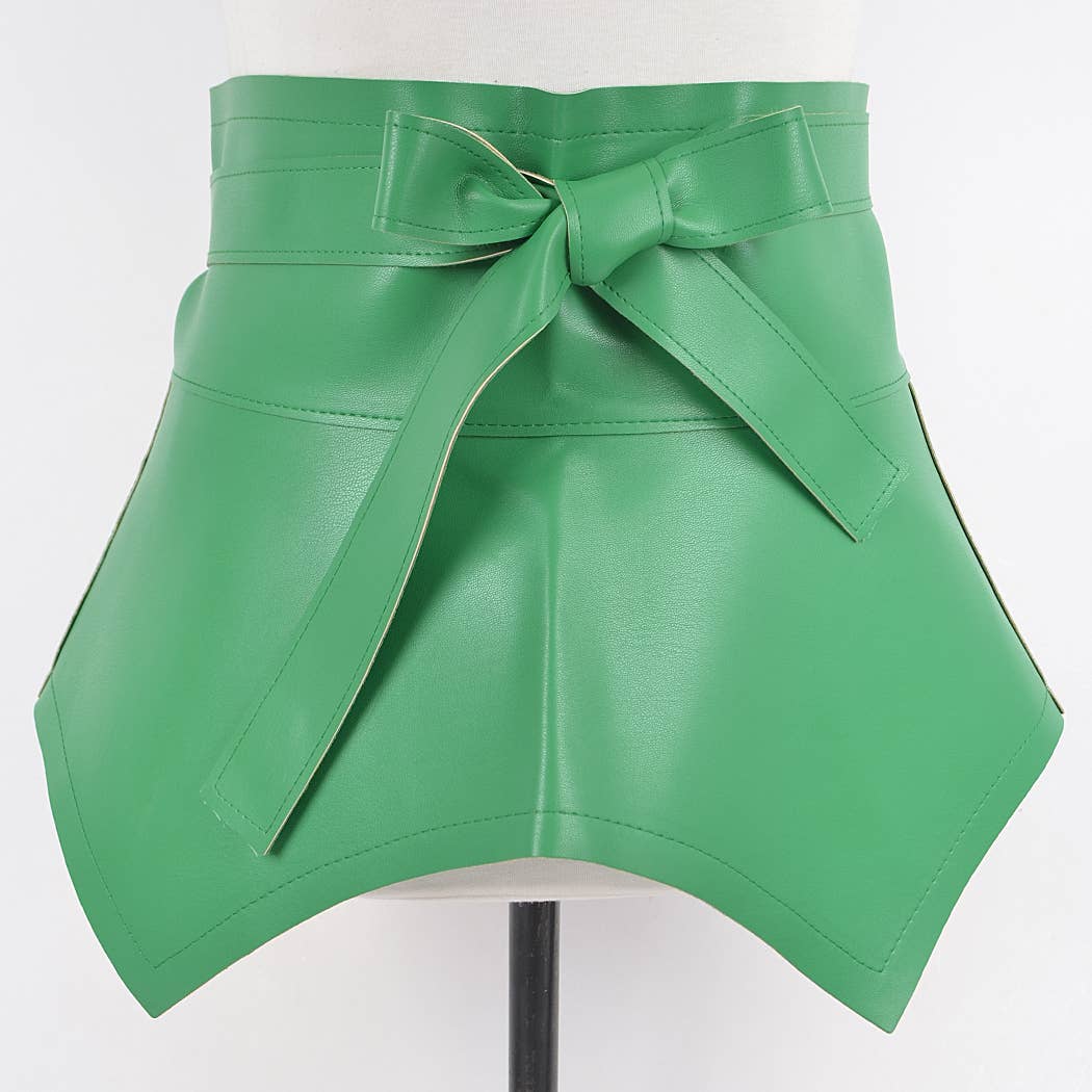 Faux Leather Skirt Belt