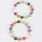 Multi Rhinestone Hoop Earrings