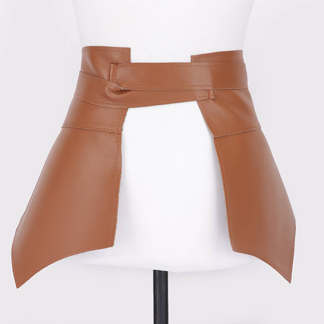 Faux Leather Skirt Belt
