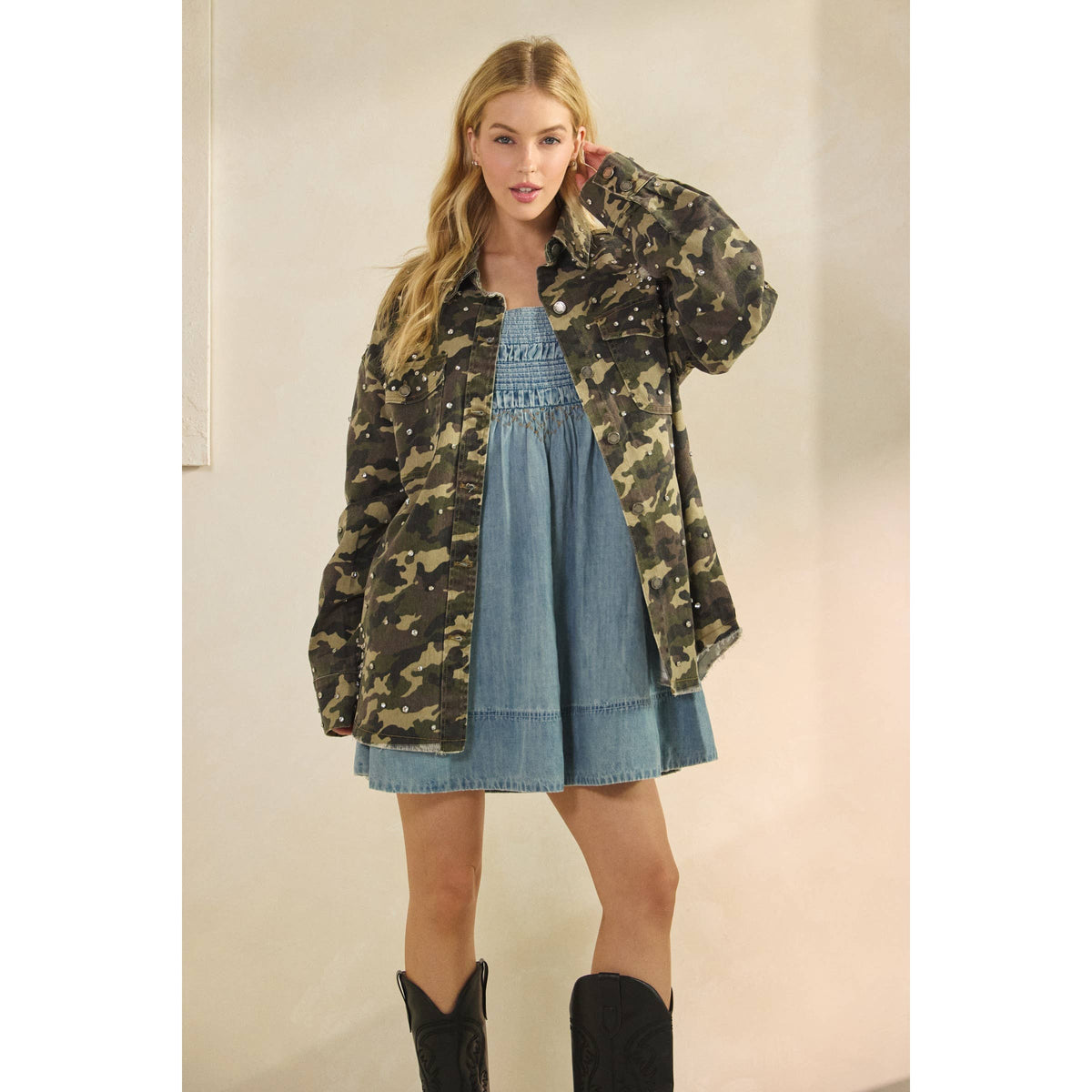 Rhinestone Camo Jacket