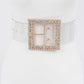 SQUARE CLEAR RHINESTONE BELT