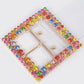 SQUARE MULTICOLOR RHINESTONE BELT-PLUS SIZE FRIENDLY