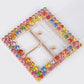 SQUARE MULTICOLOR RHINESTONE BELT-PLUS SIZE FRIENDLY
